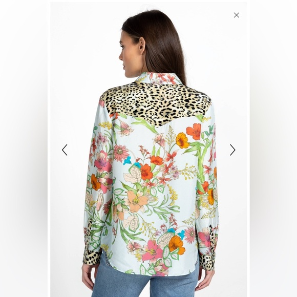 Johnny Was Workshop Liliana Silk Western Shirt Women's Small - Picture 15 of 15